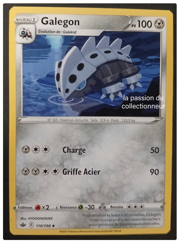 Carte pokémon peu commune classique de Galegon 110/198