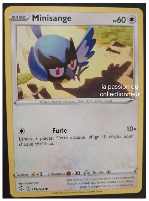 Carte pokémon commune classique de Minisange 219/264