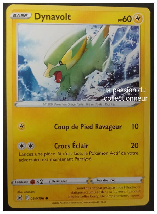 Carte pokémon commune classique de Dynavolt 054/196