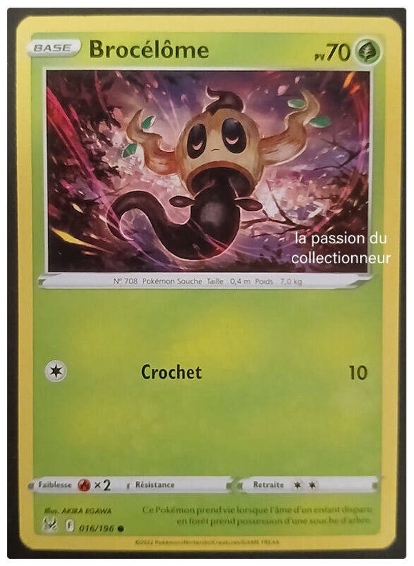 Carte pokémon commune classique de Brocélôme 016/196