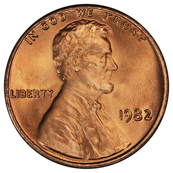 One cent d'Amérique année 1982