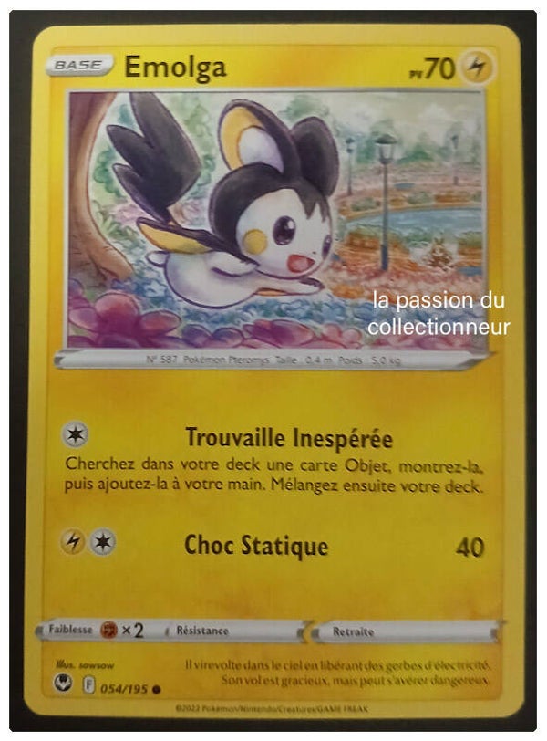 Carte pokémon commune classique de Emolga 054/195