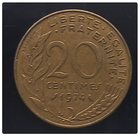20 centime Marianne année 1974
