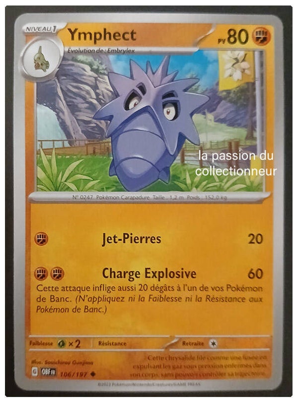 Carte pokémon peu commune classique de Ymphect 106/197