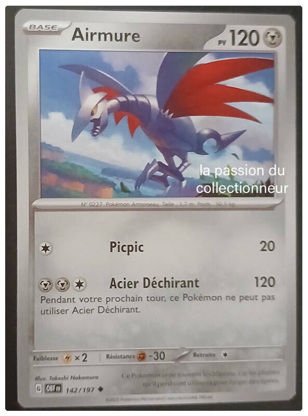 Carte pokémon de Airmure 142/197