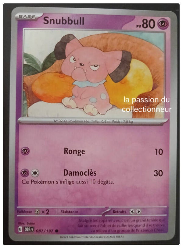 Carte pokémon de Snubbull 087/197