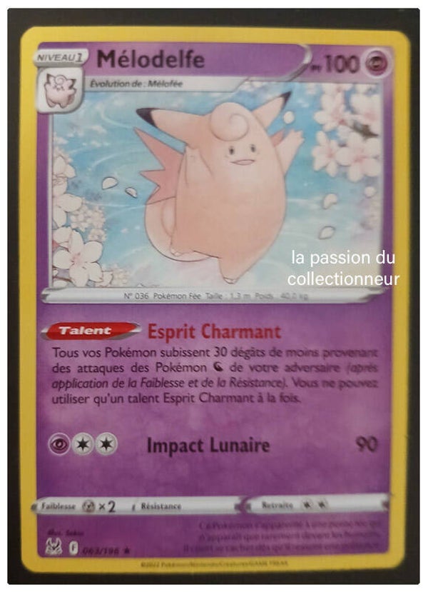 Carte pokémon de Mélodelfe 063/196