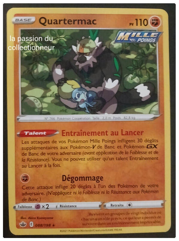 Carte pokémon de Quartermac 088/198
