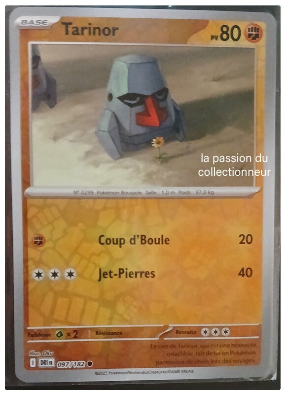 Carte pokémon de Tarinor 097/182