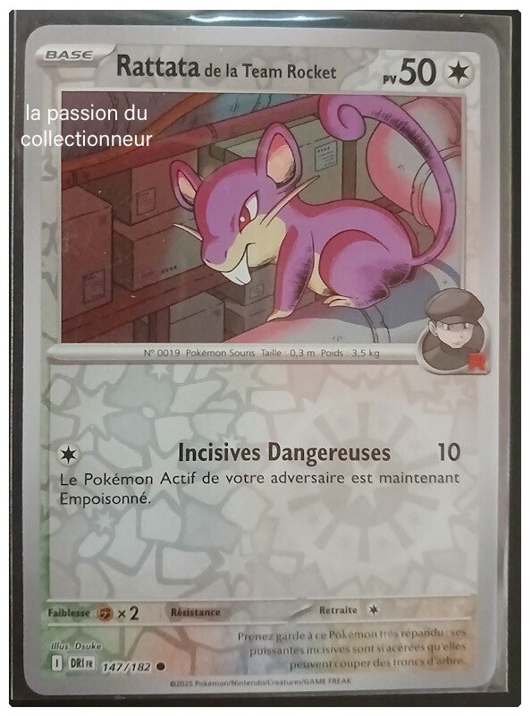 Carte pokémon de Rattata 147/182