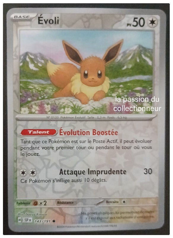 Carte pokémon de Évoli 143/191