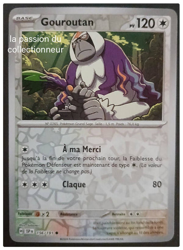 Carte pokémon de Gouroutan 156/191
