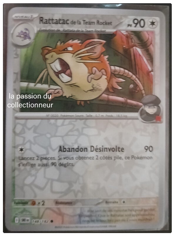 Carte pokémon de Rattatac 148/182