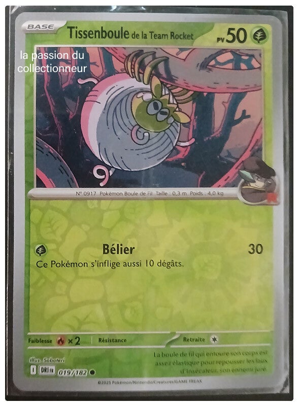 Carte pokémon de Tissenboule 019/182