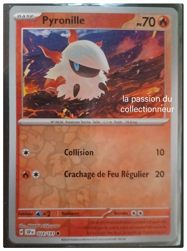 Carte pokémon de Pyronille 024/191