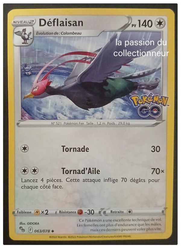 Carte pokémon de Déflaisan 063/078