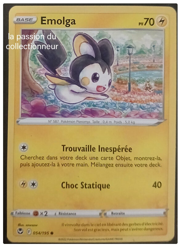 Carte pokémon de Emolga 054/195
