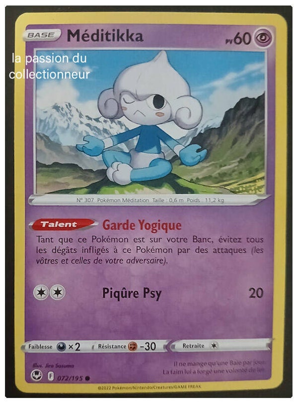 Carte pokémon de Méditikka 072/195