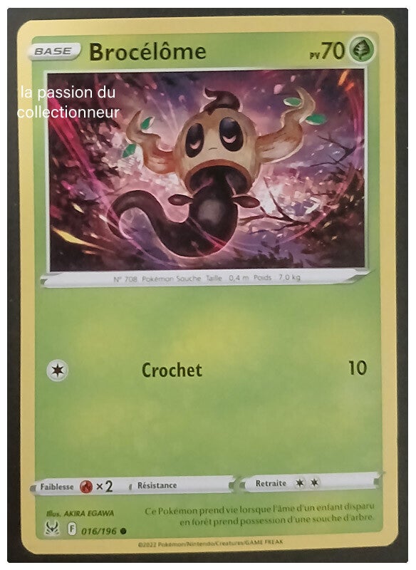 Carte pokémon de Brocélôme 016/196