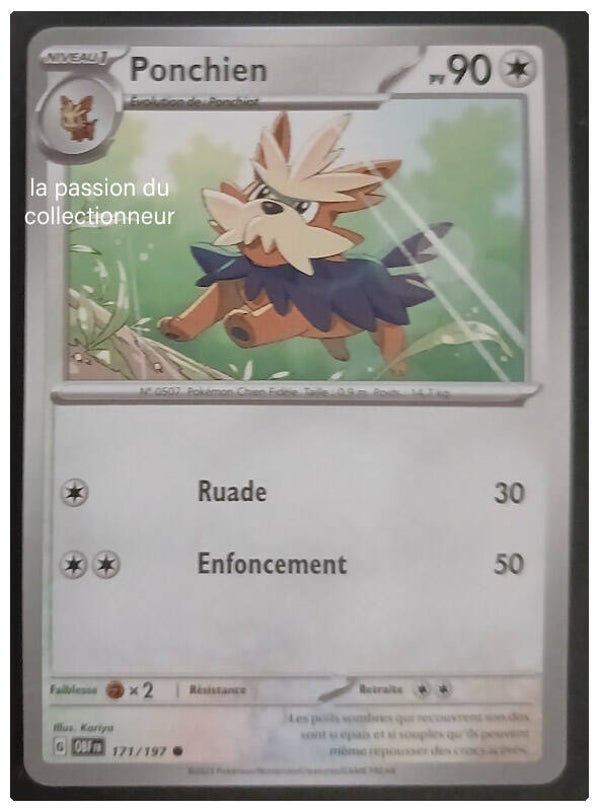 Carte pokémon de Ponchien 171/197