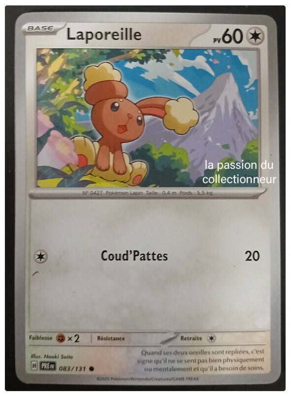 Carte pokémon de Laporeille 083/131