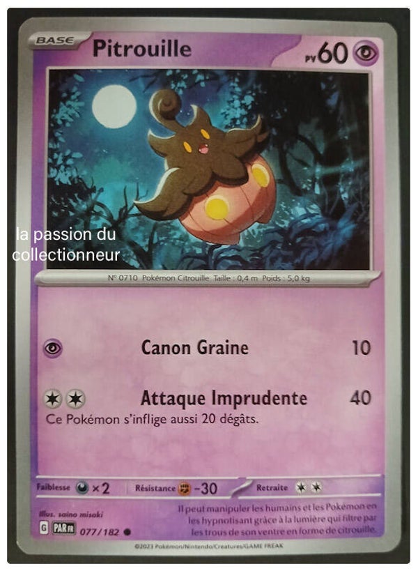 Carte pokémon de Pitrouille 077/182