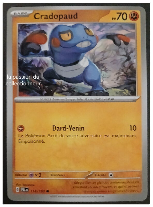 Carte pokémon de Cradopaud 114/193