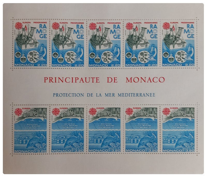 Timbre Feuillet de Monaco neuf numéro 34 ●