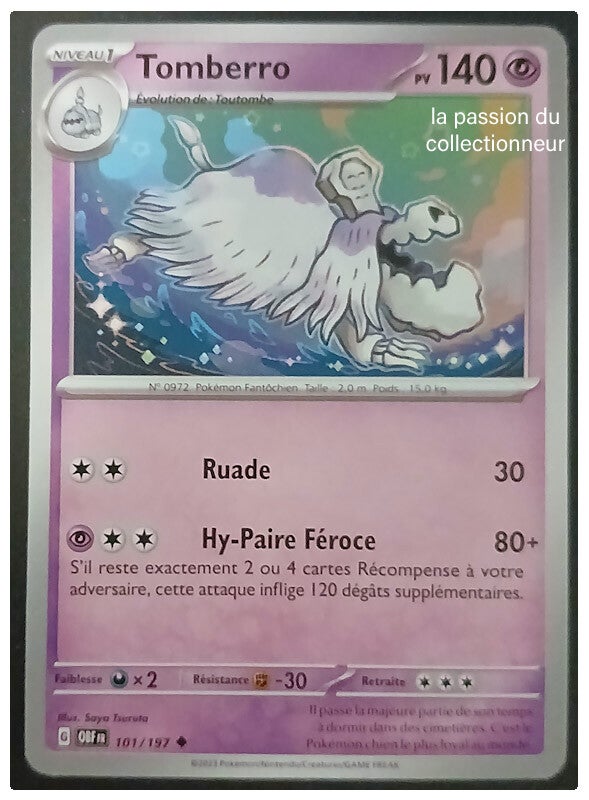 Carte pokémon de Tomberro 101/197