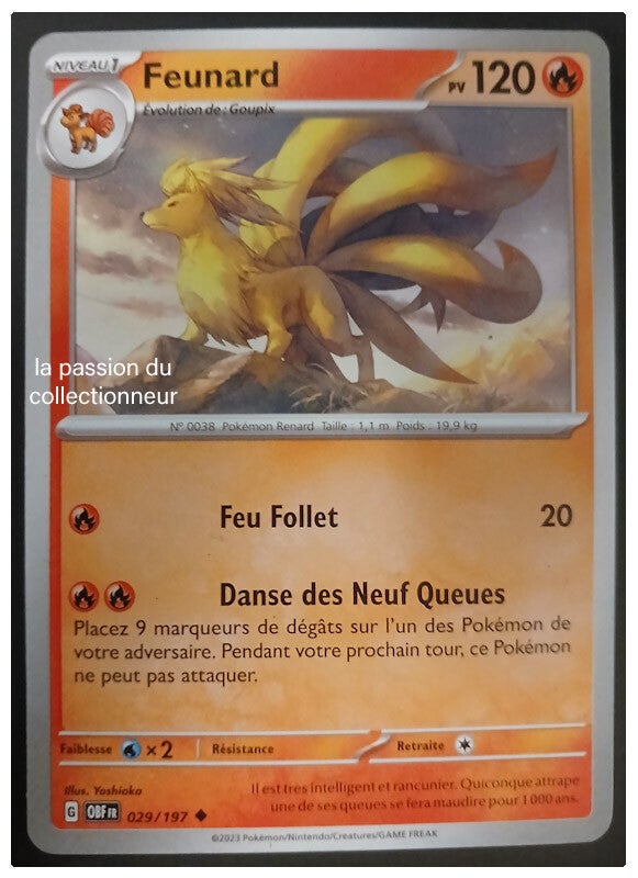 Carte pokémon de Feunard 029/197