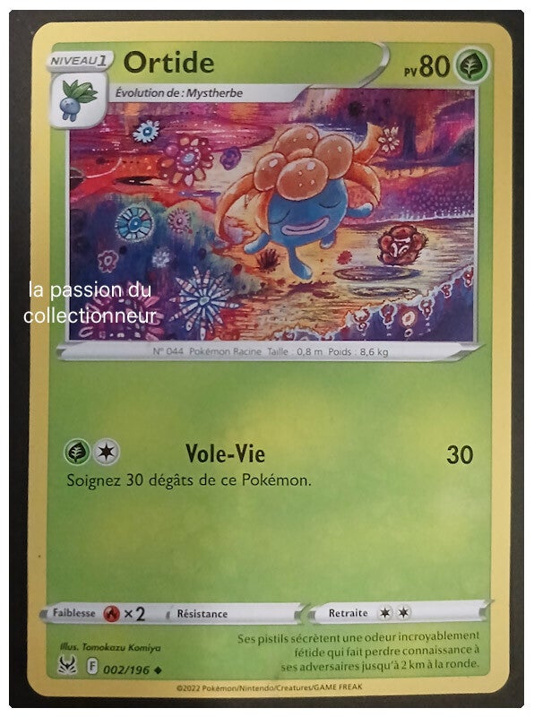 Carte pokémon de Ortide 002/196