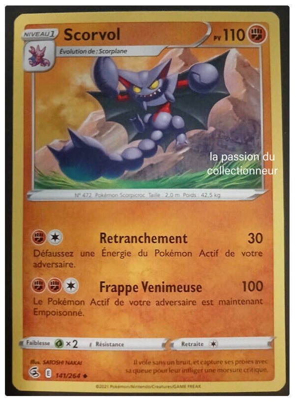 Carte pokémon de Scorvol 141/264