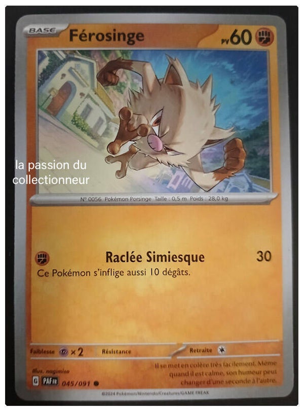 Carte pokémon de Férosinge 045/091