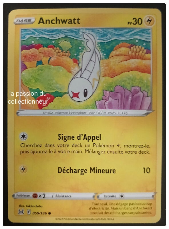 Carte pokémon de Anchwatt 059/196