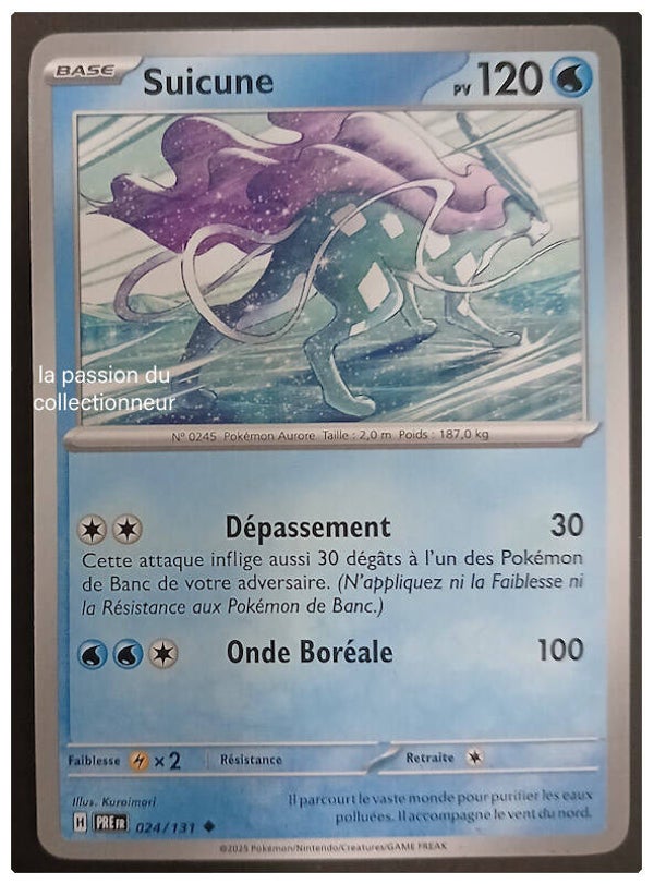 Carte pokémon de Suicune 024/131