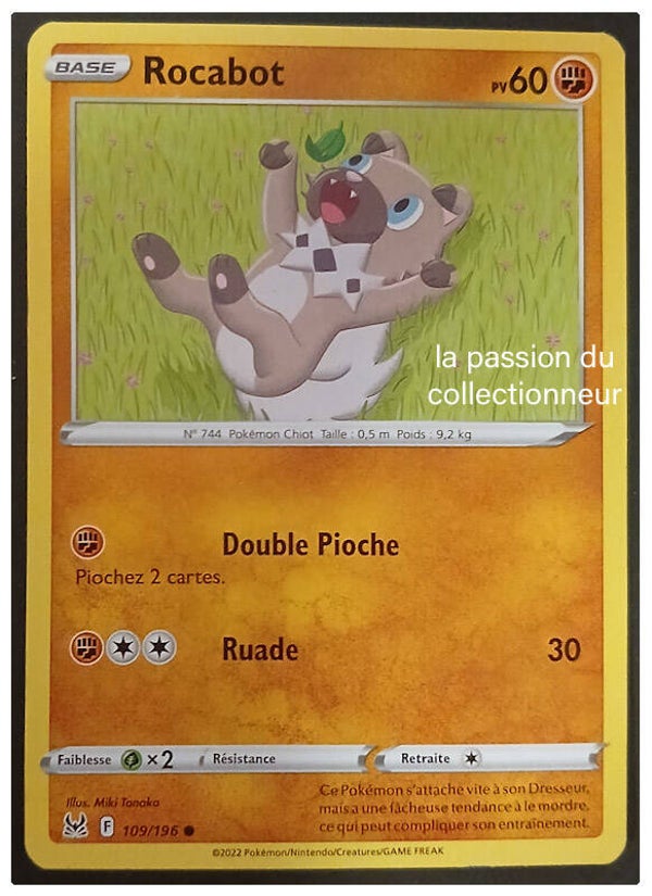 Carte pokémon de Rocabot 109/196