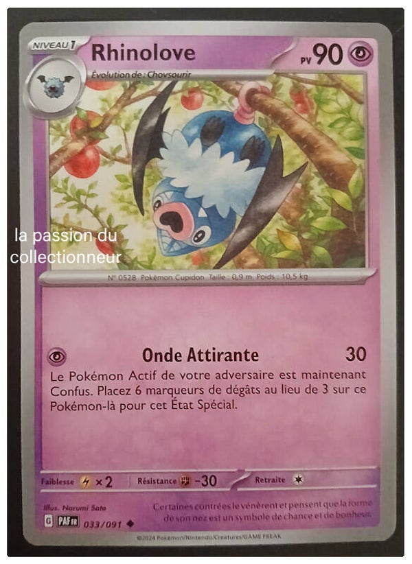 Carte pokémon de Rhinolove 033/091