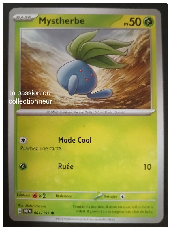 Carte pokémon de Mystherbe 001/197