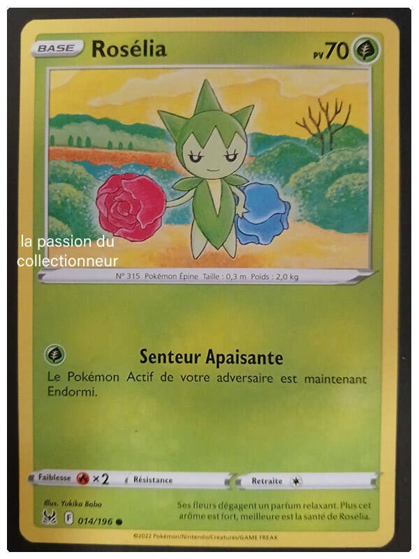 Carte pokémon de Rosélia 014/196