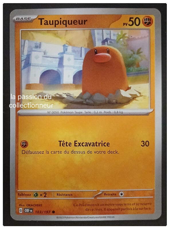Carte pokémon de Taupiqueur 103/197