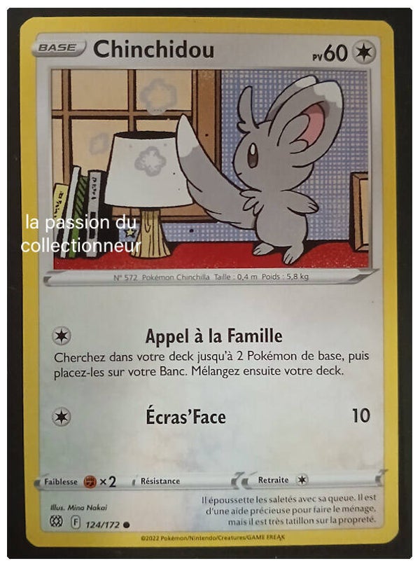 Carte pokémon de Chinchidou 124/172