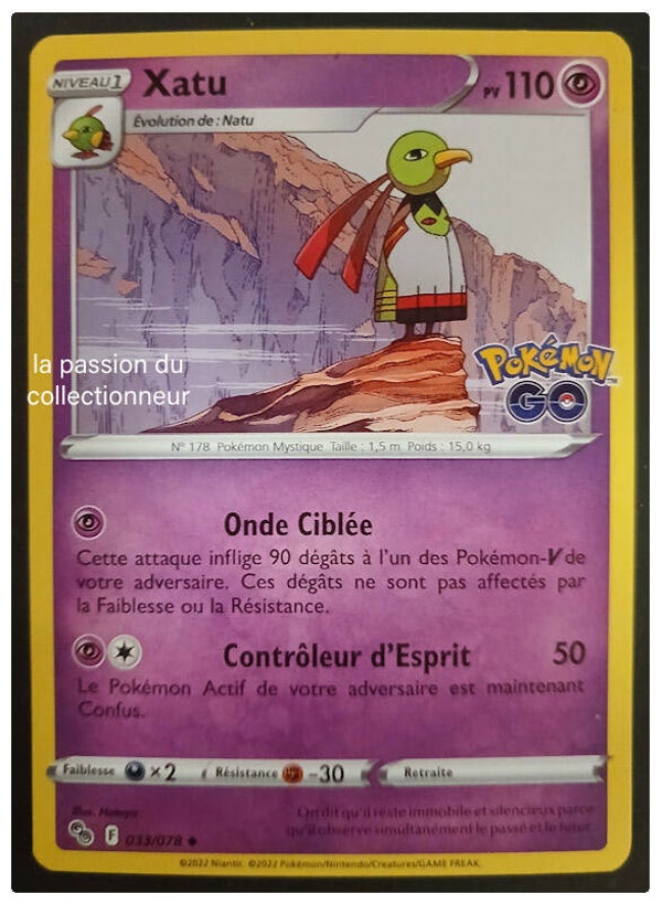 Carte pokémon de Xatu 033/078