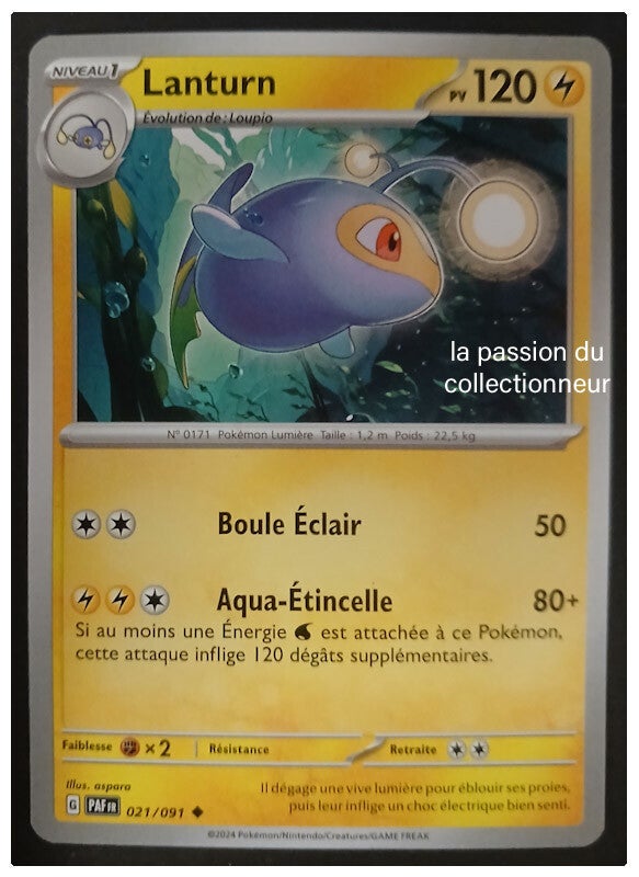Carte pokémon de Lanturn 021/091