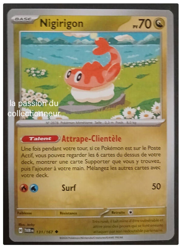 Carte pokémon de Nigirigon 131/167