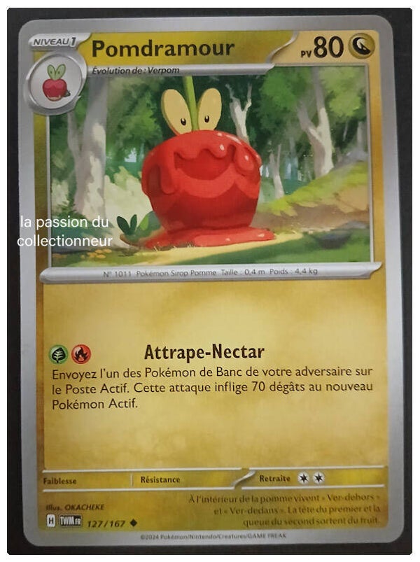 Carte pokémon de Pomdramour 127/167