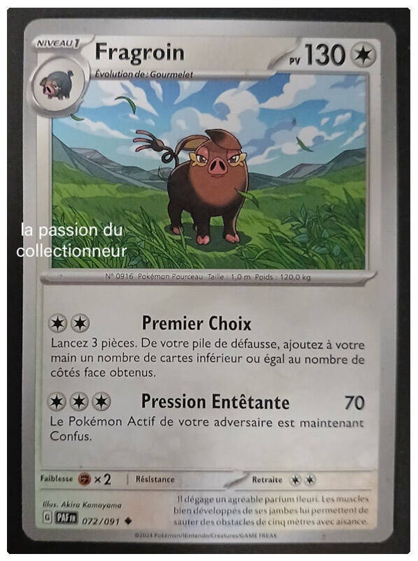 Carte pokémon de Fragoin 072/091