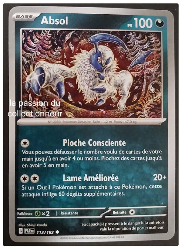 Carte pokémon de Absol 113/182