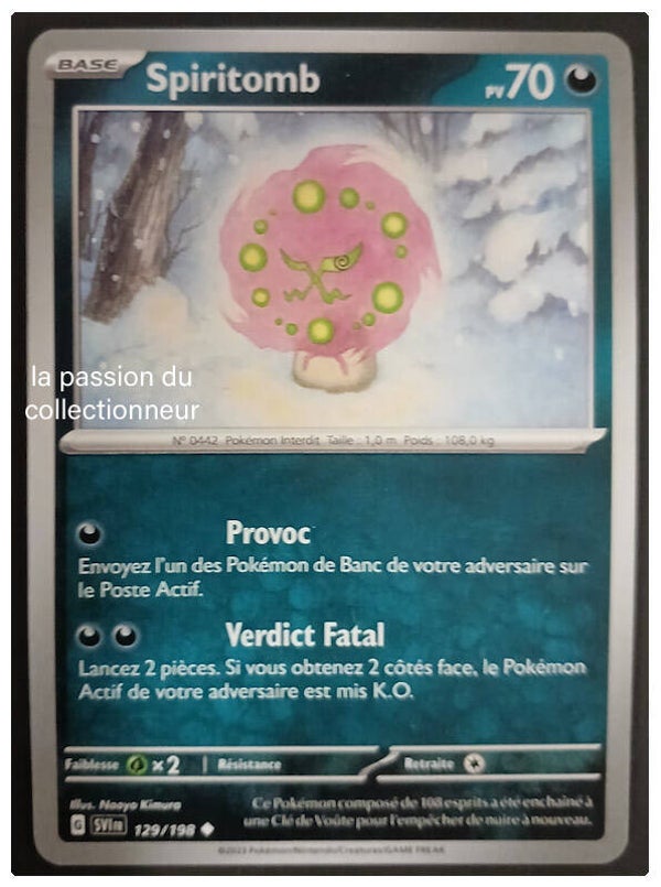 Carte pokémon de Spiritomb 129/198