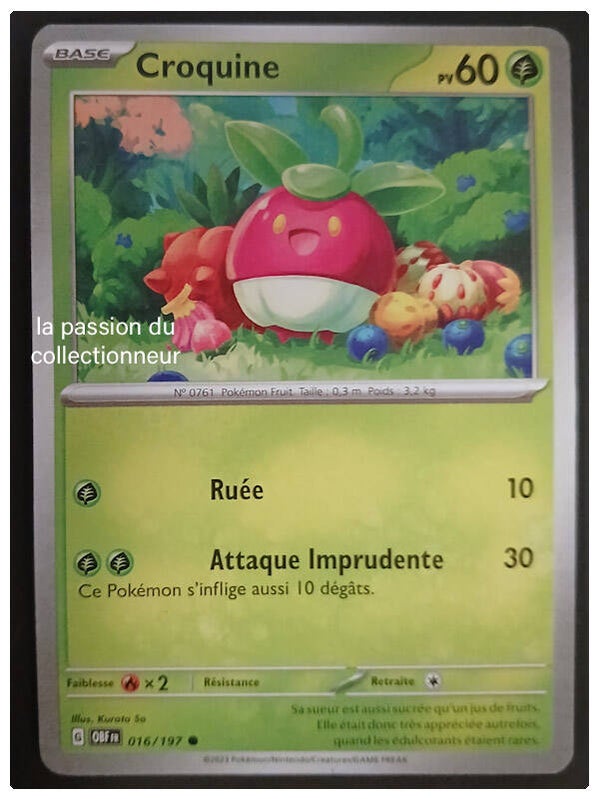Carte pokémon de Croquine 016/197