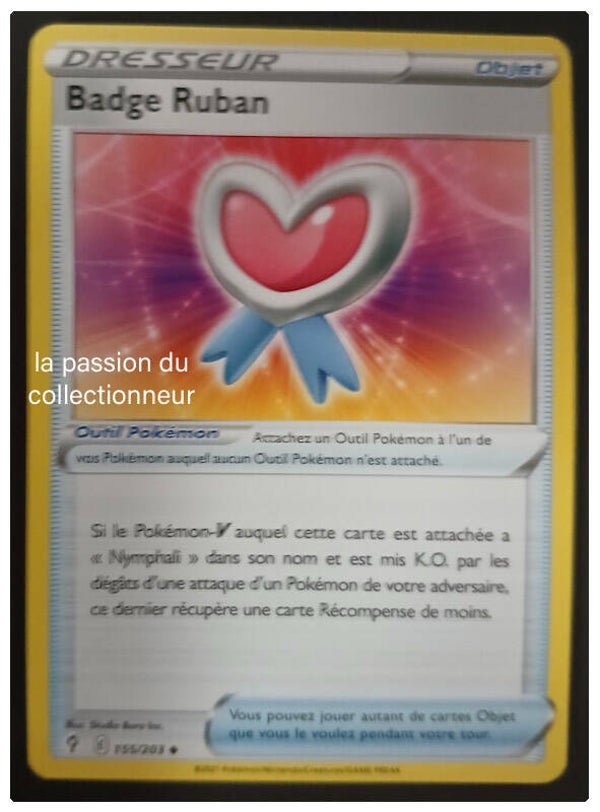 Carte pokémon du Badge Ruban 155/203